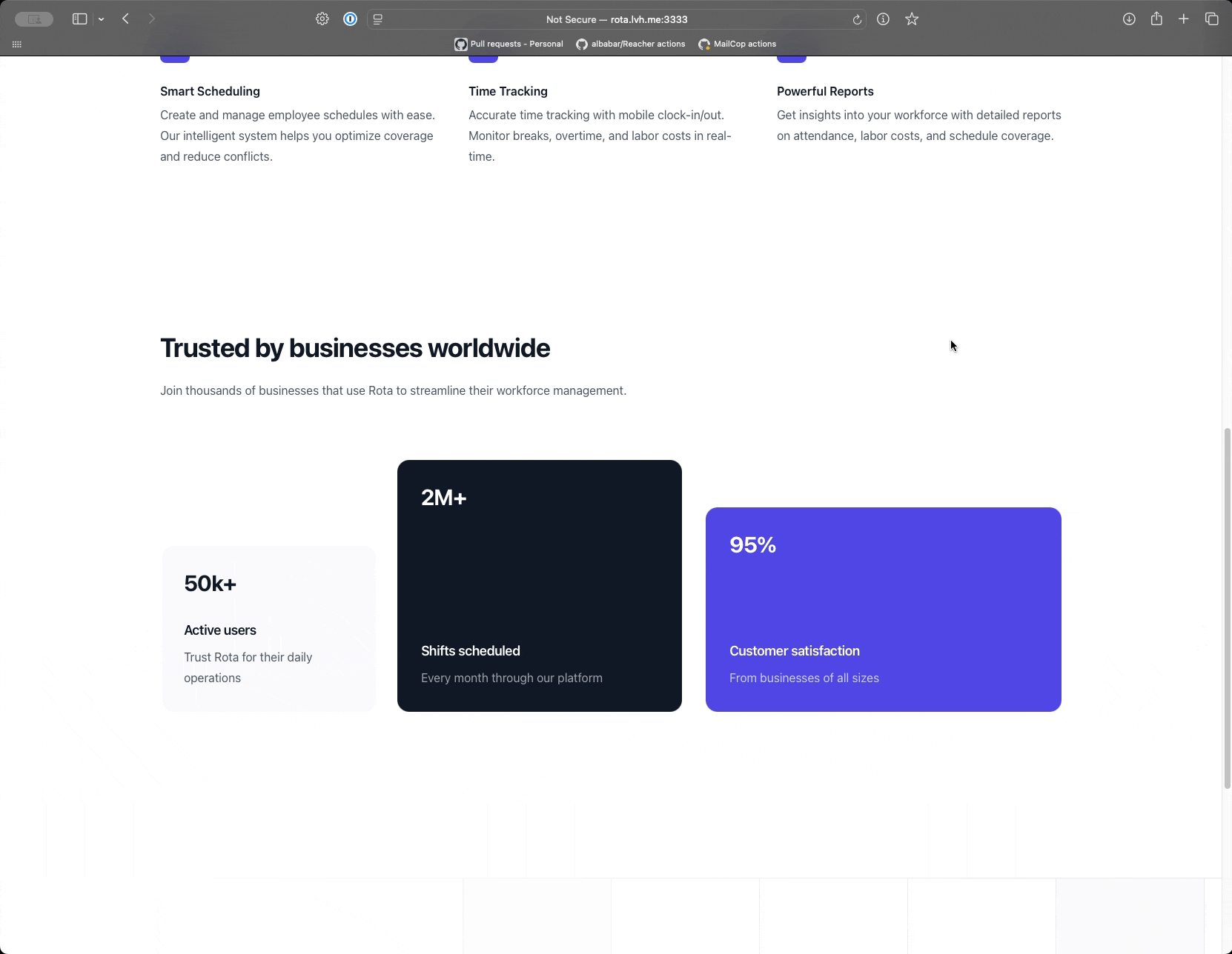 Rota Dashboard